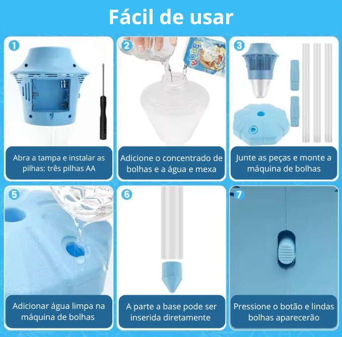 Luminária Geradora de Bolhas