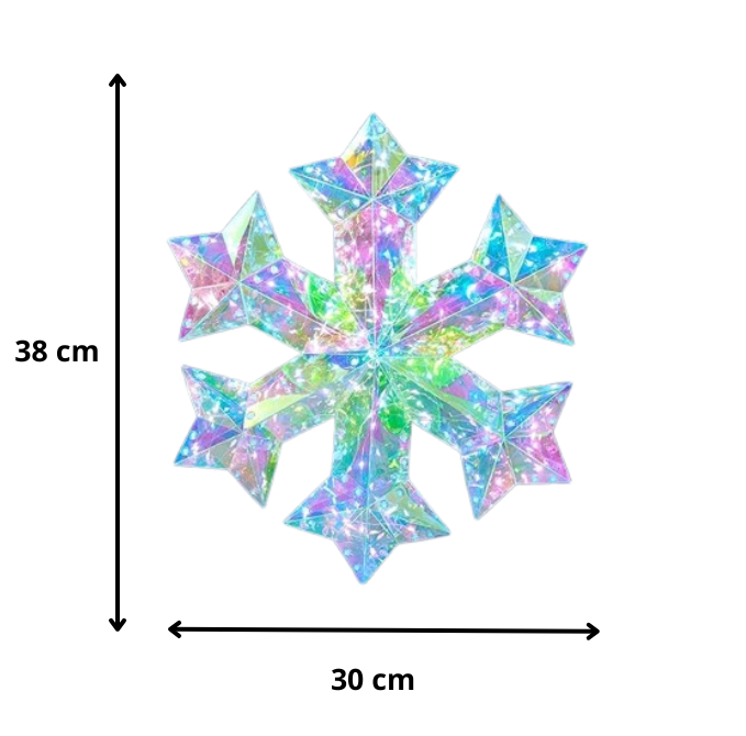 Decoração Holográfica 3D Luminescência de Natal