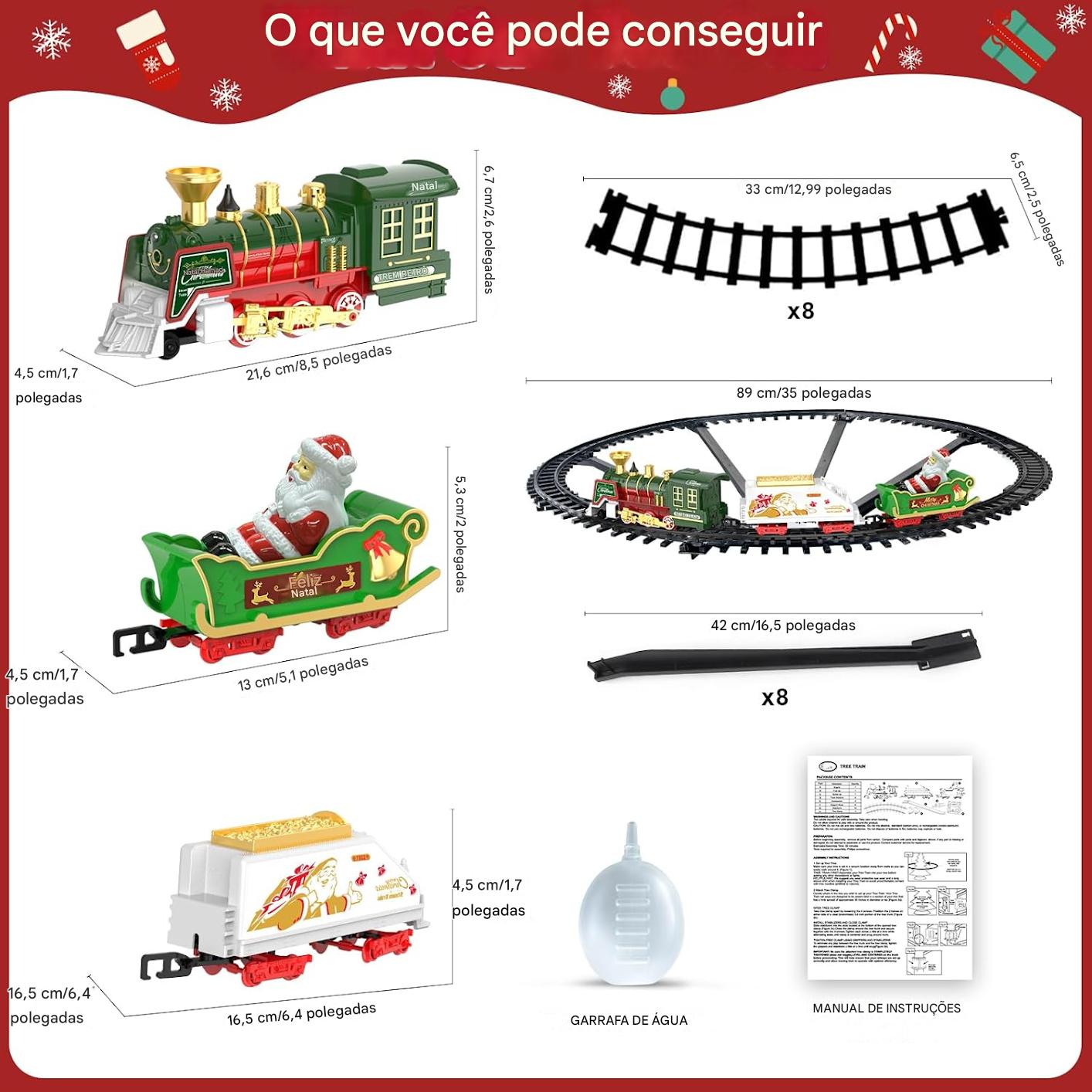 Trem Elétrico Suspenso Circulatório Para Árvore de Natal