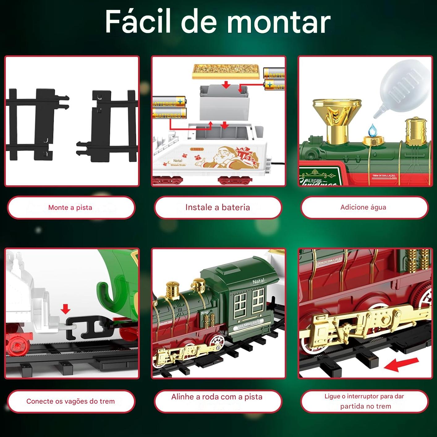 Trem Elétrico Suspenso Circulatório Para Árvore de Natal