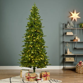 Árvore de Natal Nevada 180/210m - com Luzes LED Quentes e Multicoloridas