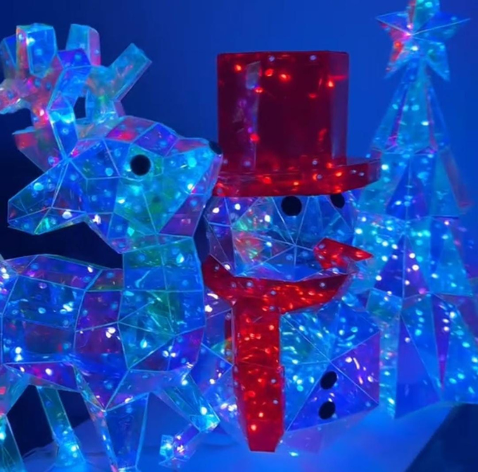 Decoração Holográfica 3D Luminescência de Natal