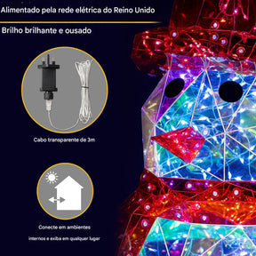 Decoração Holográfica 3D Luminescência de Natal