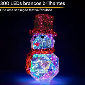 Decoração Holográfica 3D Luminescência de Natal
