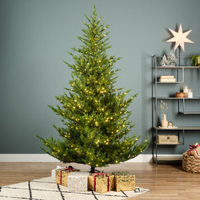 Árvore de Natal 2,10m de Altura - 1.286 Galhos - com luzes LED